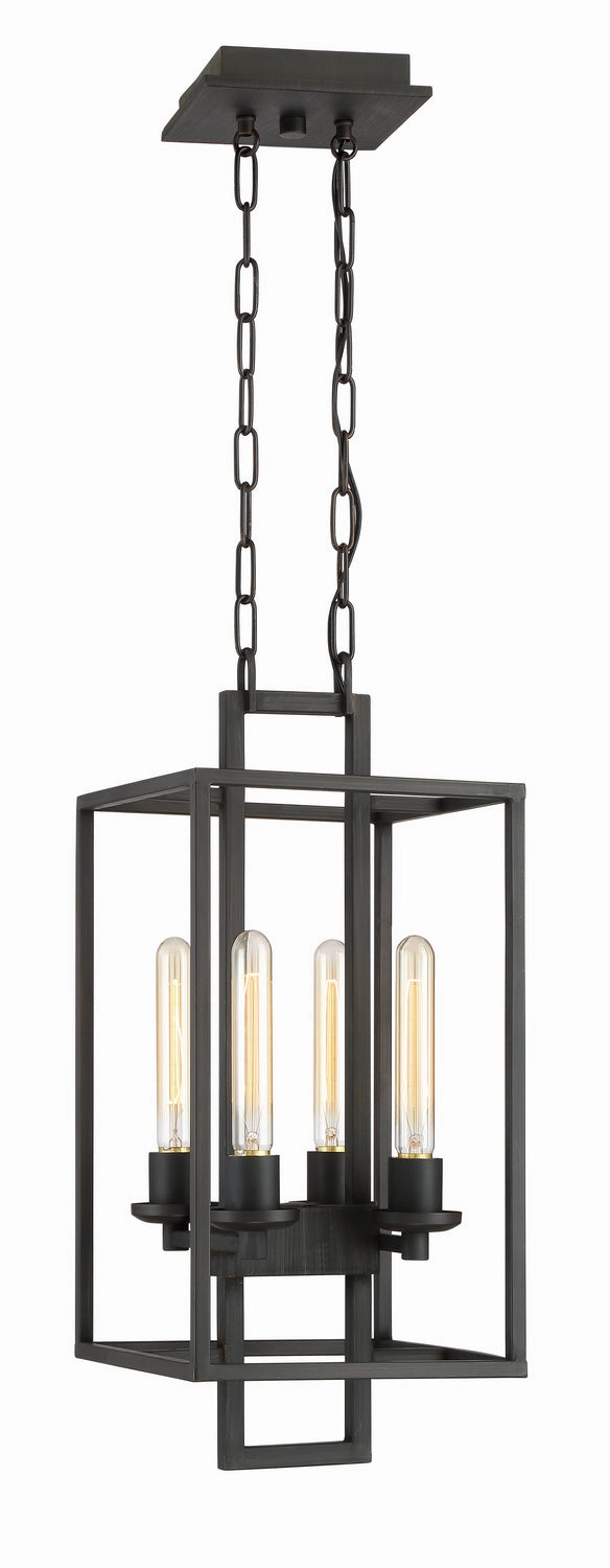 Cubic Four Light Foyer Pendant Aged Bronze Brushed Cheap Ceiling Lights available