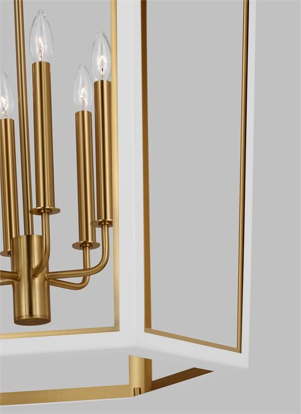 Curt Six Light Lantern Matte White Ceiling Light Fixtures on sale