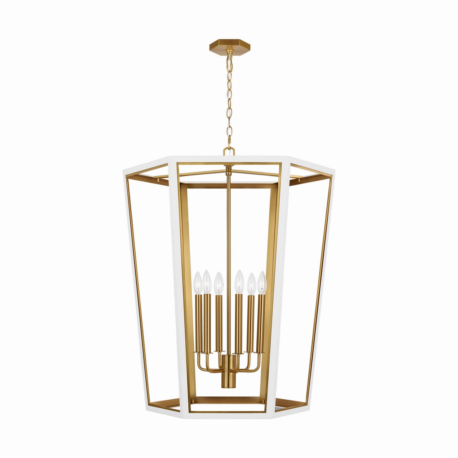 Curt Six Light Lantern Matte White Ceiling Lights Lighting free shipping