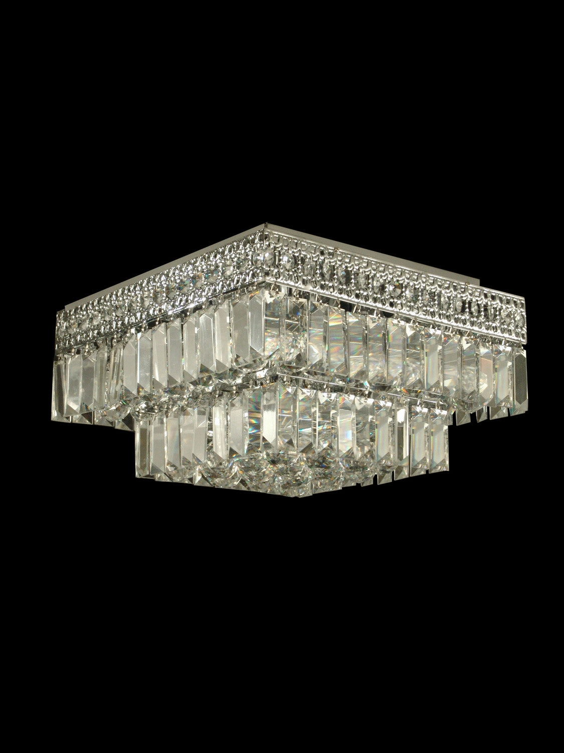 Dale Tiffany Flush Mount GH90288 Ceiling Light - Metal, Solid Crystal Online shop Ceiling Lights