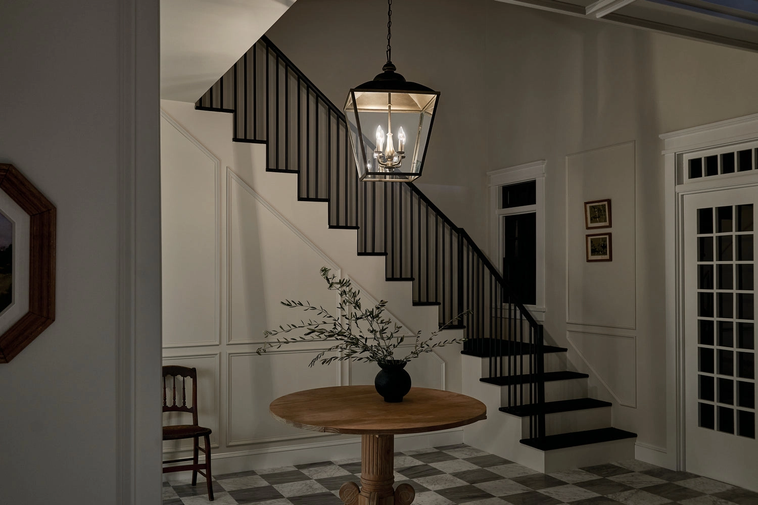 Dame Four Light Foyer Pendant Character Bronze Ceiling Light Fixtures on sale