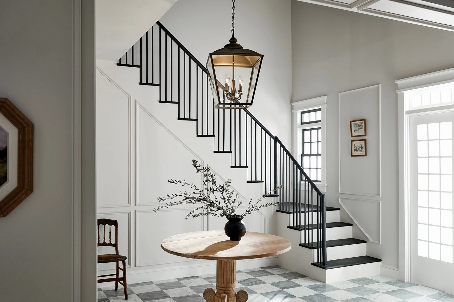 Dame Four Light Foyer Pendant Character Bronze Ceiling Light Fixtures on sale