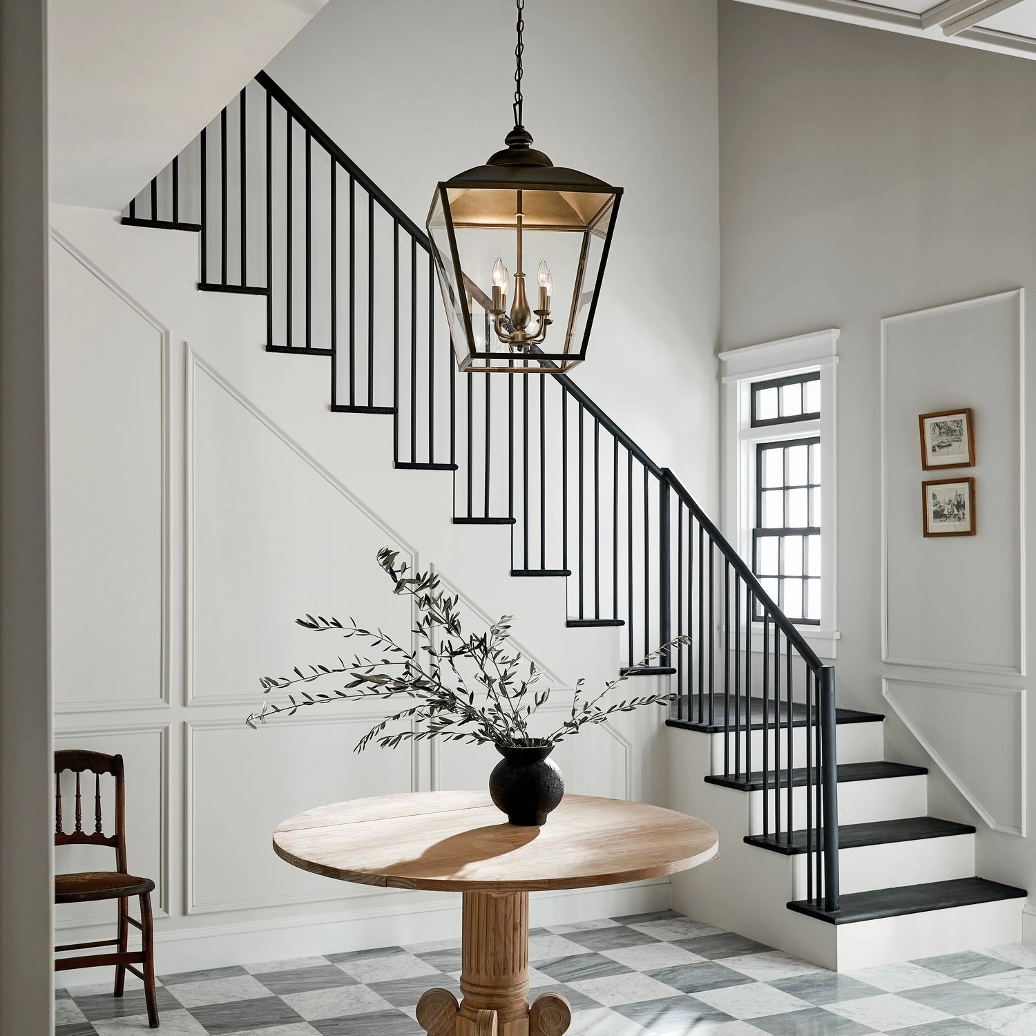 Dame Four Light Foyer Pendant Character Bronze Ceiling Light Fixtures on sale