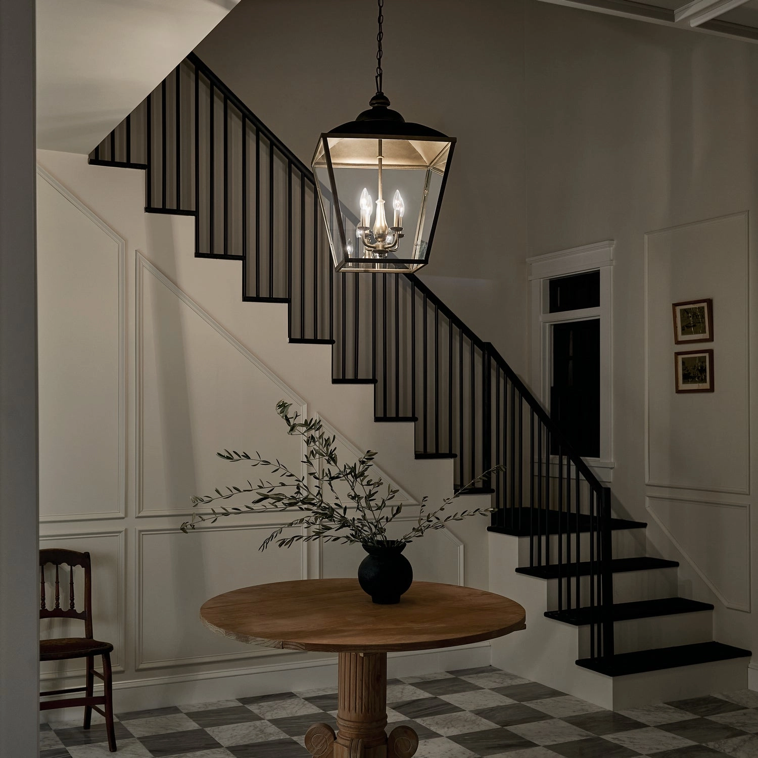Dame Four Light Foyer Pendant Character Bronze Ceiling Light Fixtures on sale