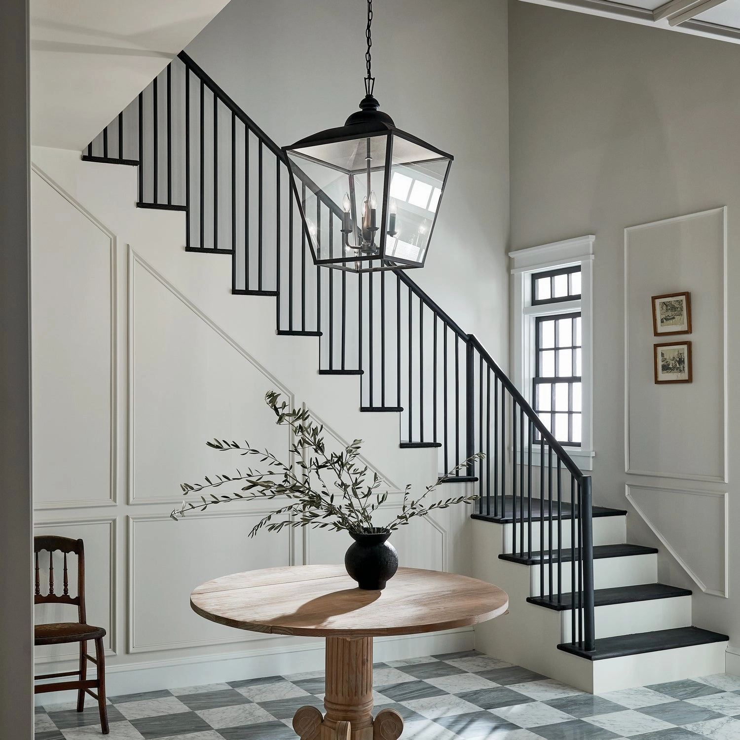 Dame Four Light Foyer Pendant Textured Black Ceiling Light Fixtures on sale