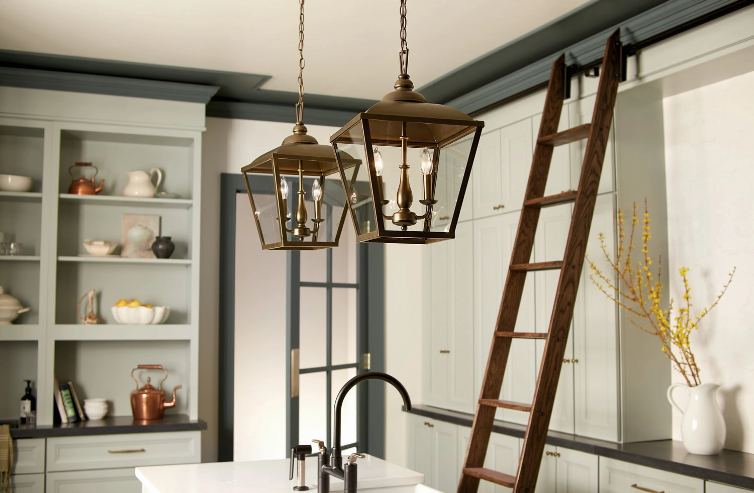 Dame Two Light Pendant Character Bronze Ceiling Light Fixtures on sale