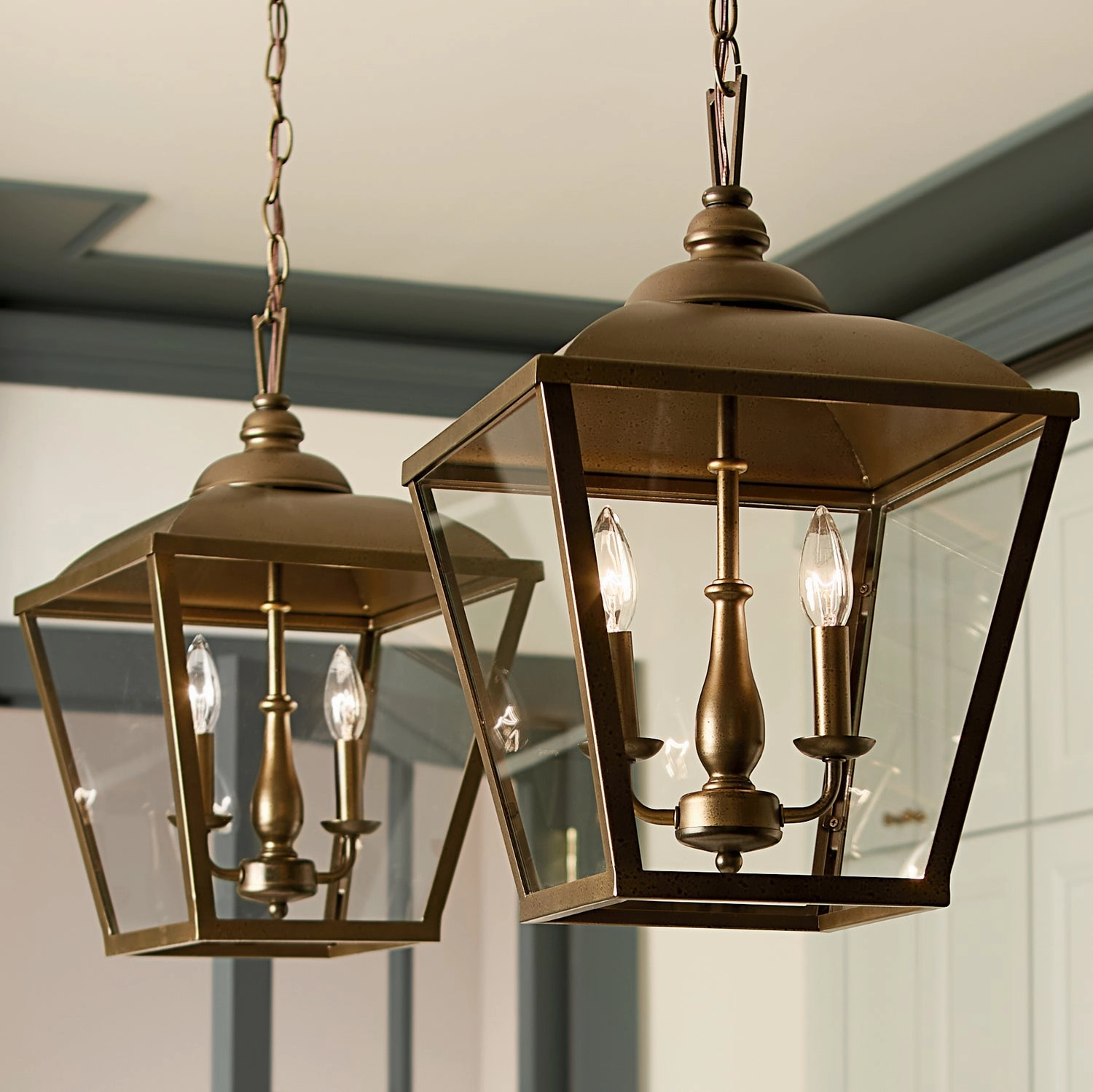 Dame Two Light Pendant Character Bronze Ceiling Light Fixtures on sale