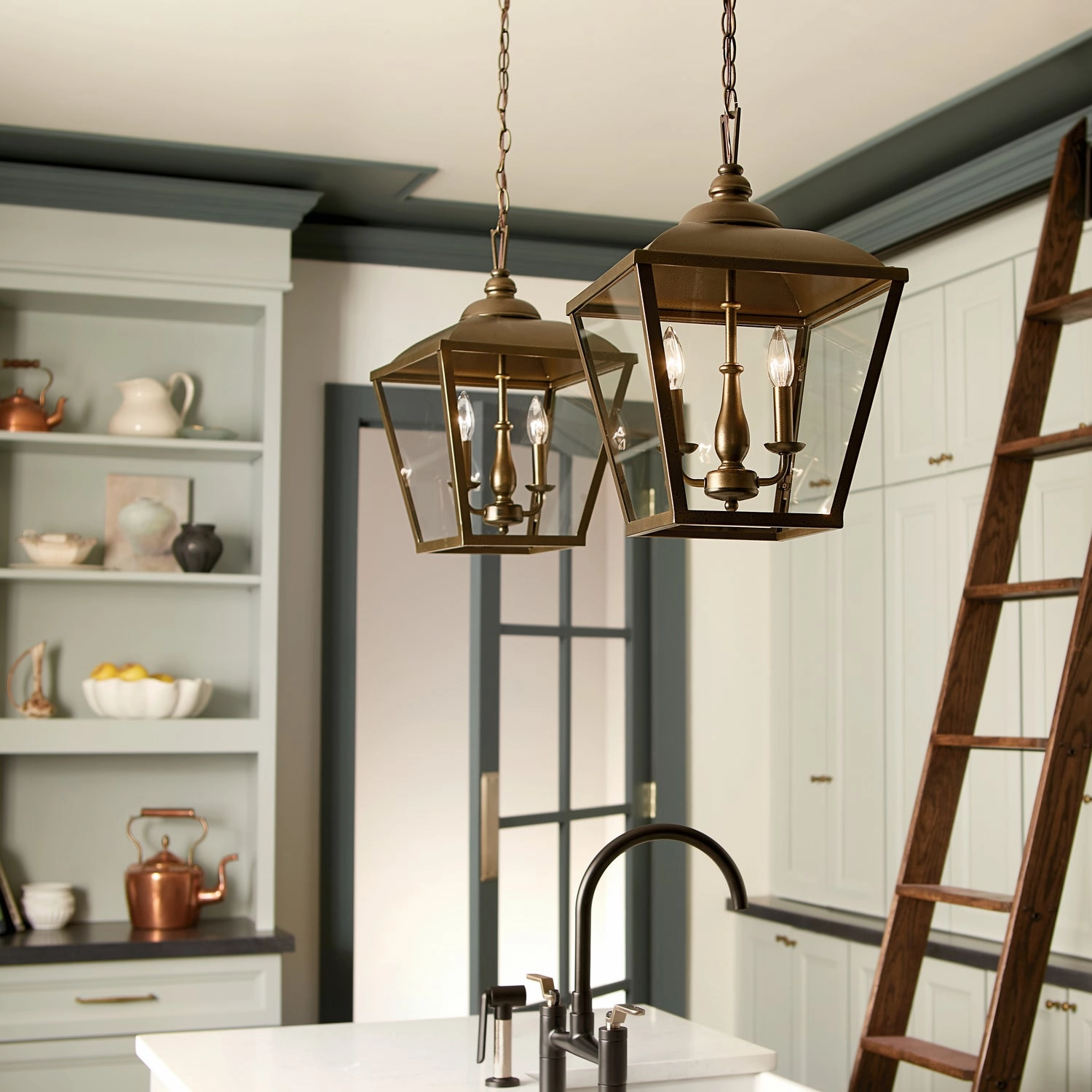 Dame Two Light Pendant Character Bronze Ceiling Light Fixtures on sale