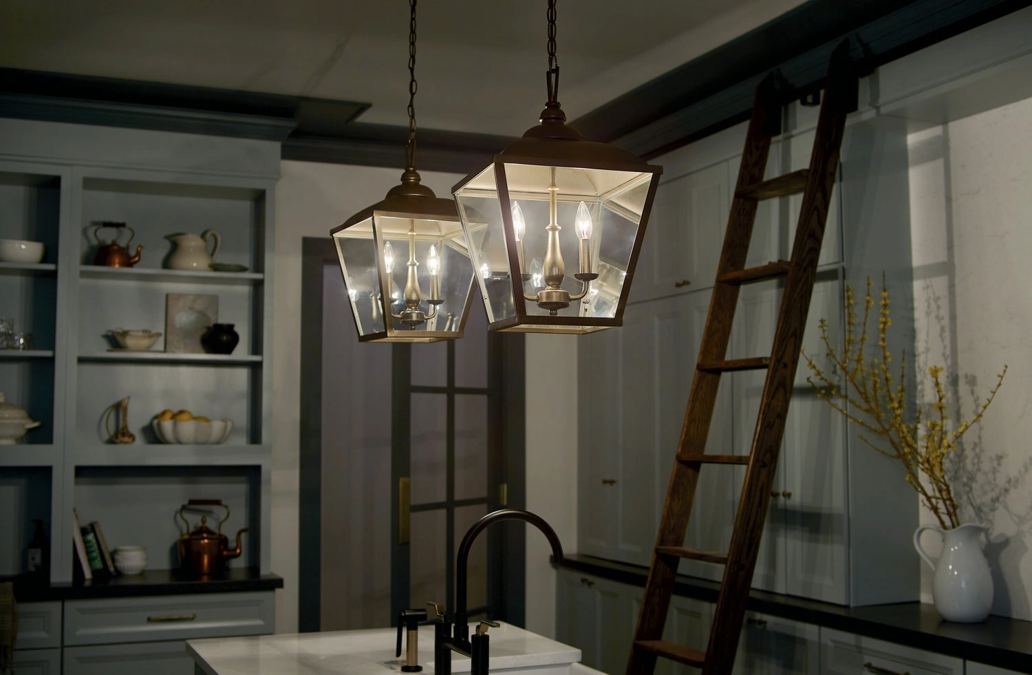 Dame Two Light Pendant Character Bronze Ceiling Light Fixtures on sale
