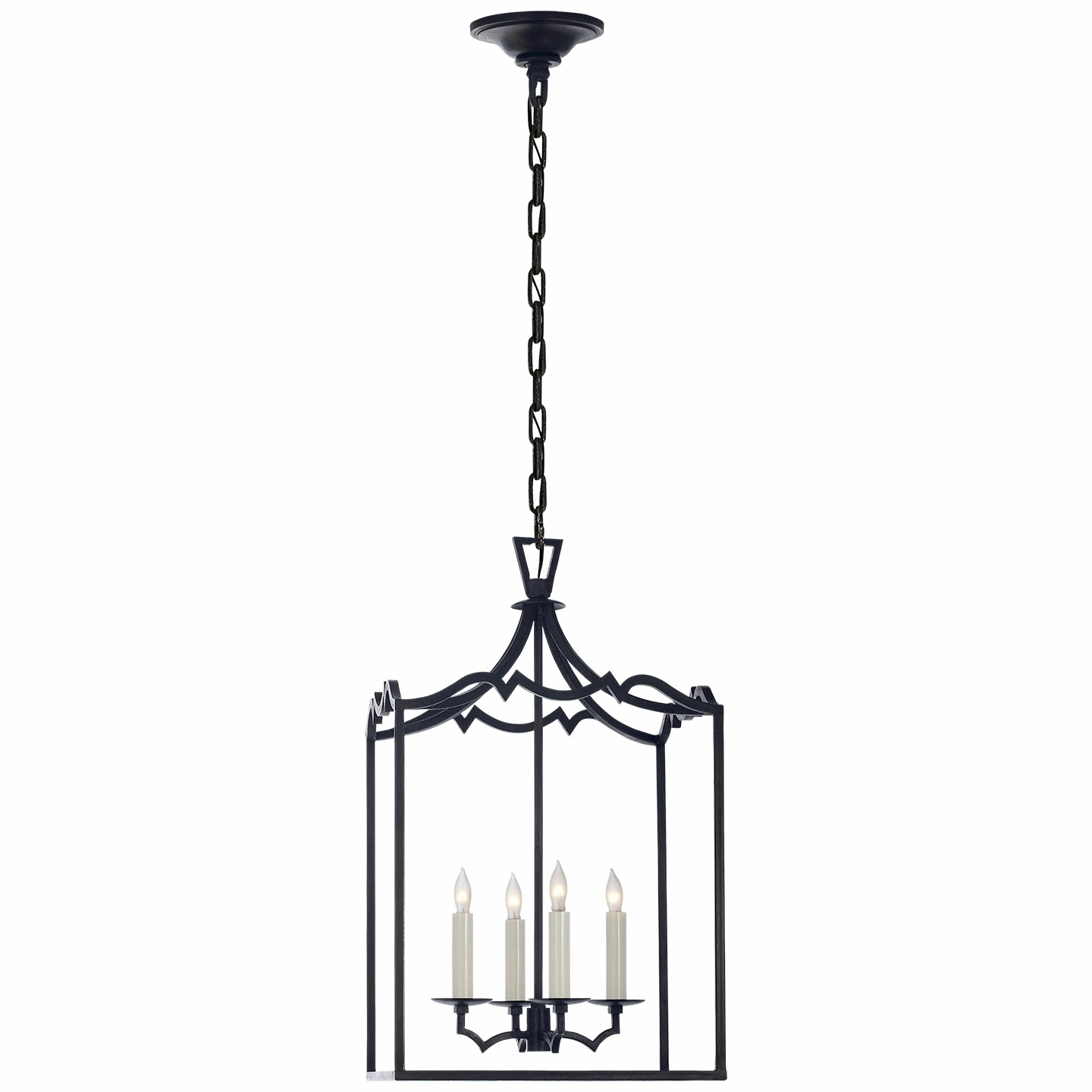 Darlana Fancy Four Light Lantern Aged Iron Ceiling Lights Lighting free shipping