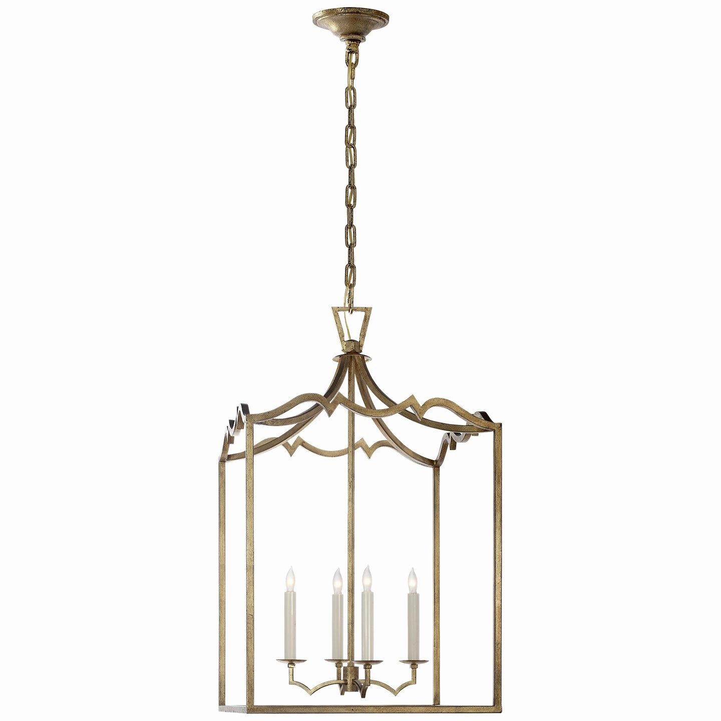 Darlana Fancy Four Light Lantern Gilded Iron Ceiling Lights Lighting free shipping