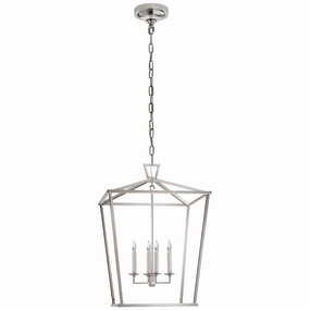 Darlana Four Light Lantern Polished Nickel Ceiling Lights Lighting free shipping