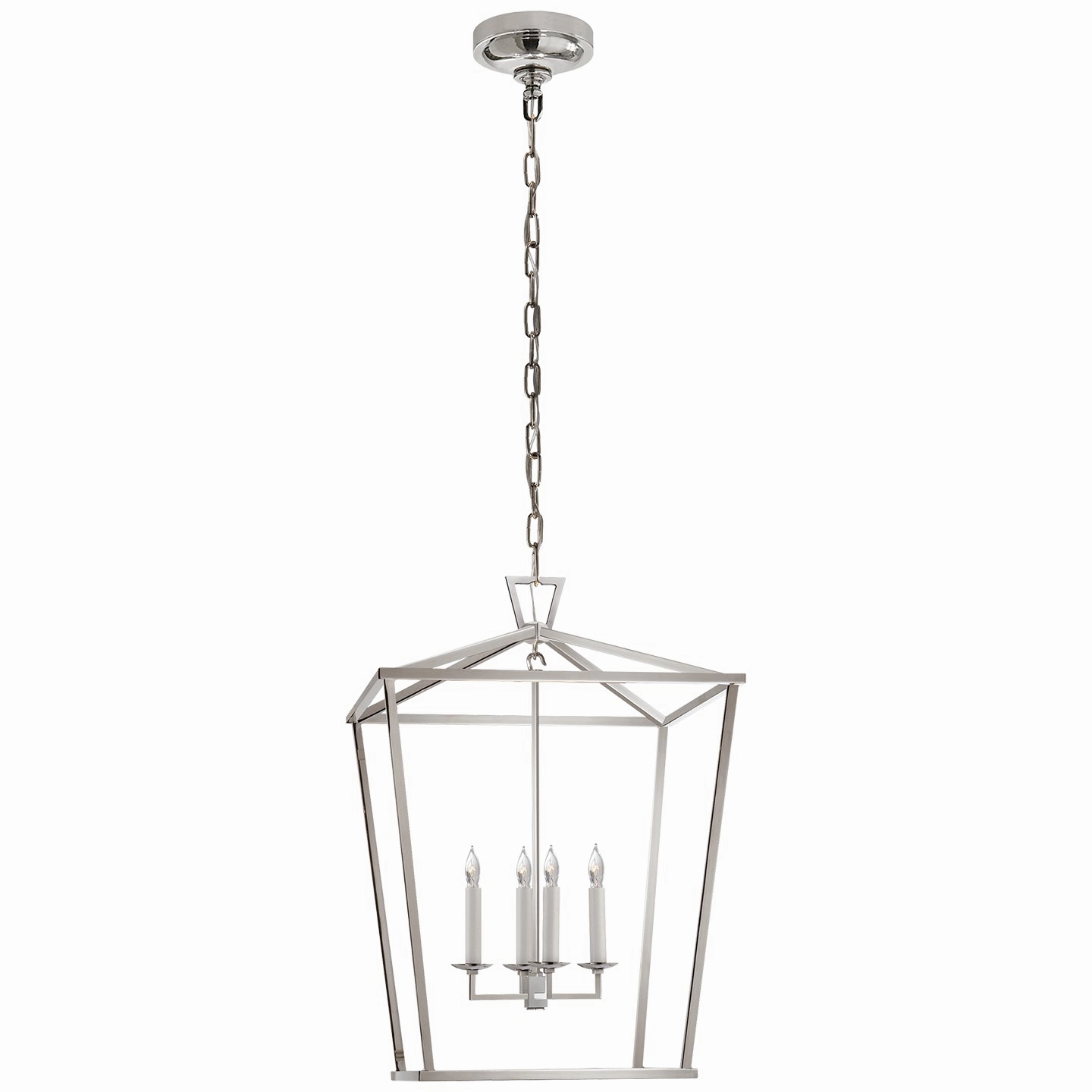 Darlana Four Light Lantern Polished Nickel Ceiling Lights Lighting free shipping