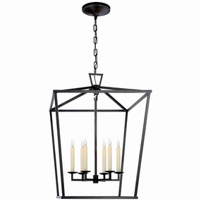 Darlana Six Light Lantern Aged Iron Ceiling Lights Lighting free shipping