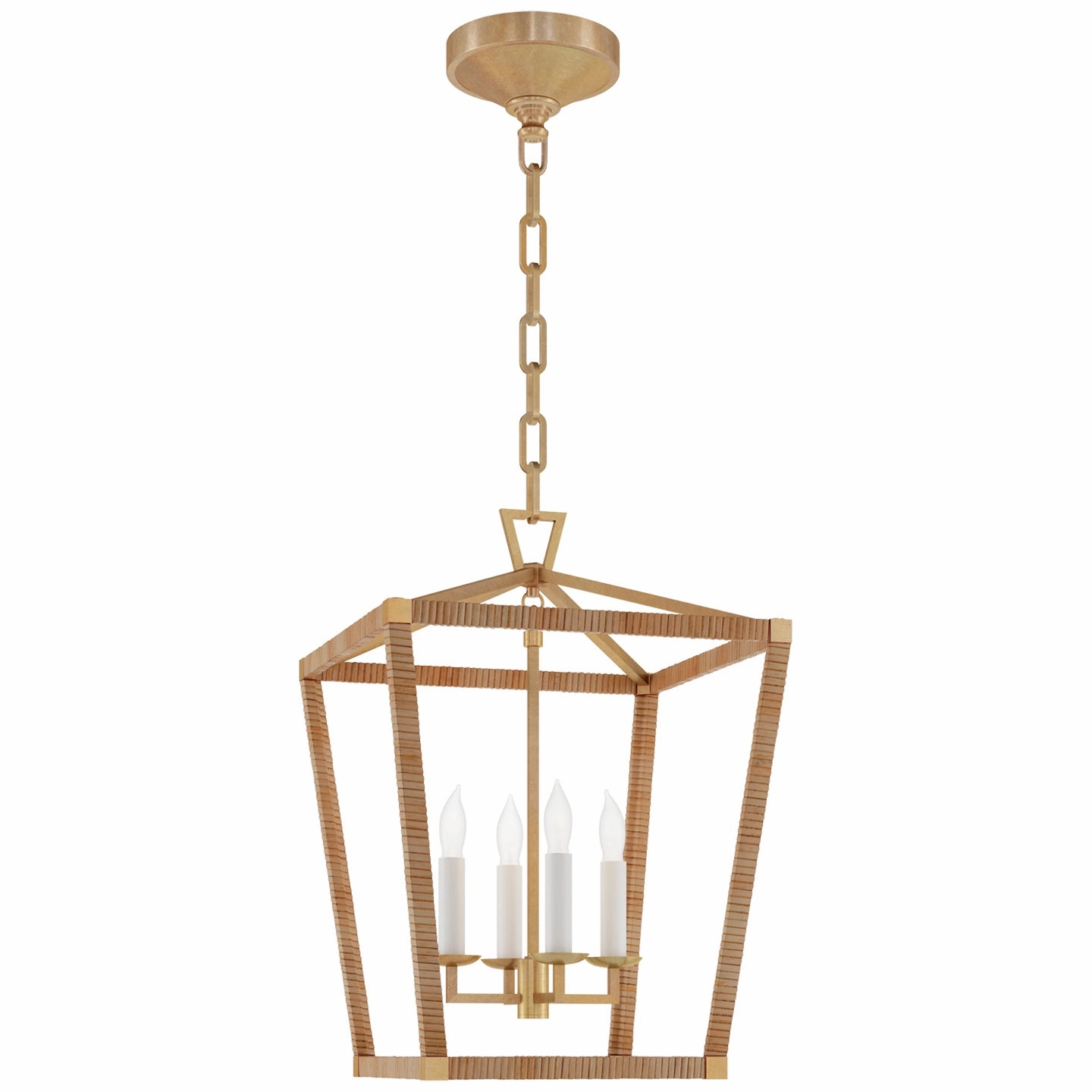 Darlana Wrapped LED Lantern Antique-Burnished Brass and Natural Rattan Ceiling Lights Lighting outlet store