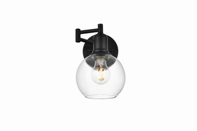 Davian One Light Swing Arm Wall Sconce Black Best Wall Lights online store