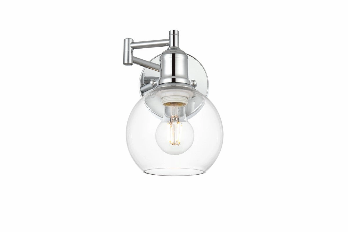 Davian One Light Swing Arm Wall Sconce Chrome Best Wall Lights online store