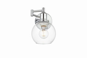 Davian One Light Swing Arm Wall Sconce Chrome Best Wall Lights online store