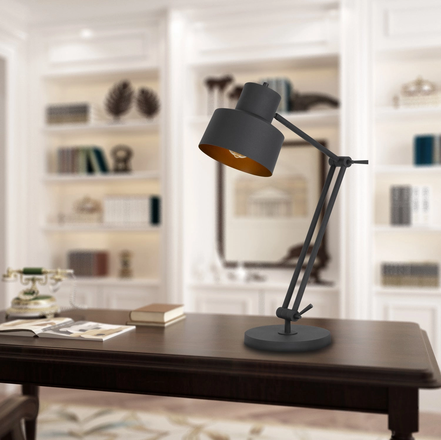 Davidson One Light Desk Lamp Matte Black Desk Lamps online discount