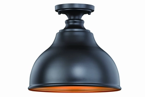 Delano One Light Outdoor Flush Mount Oil Burnished Bronze and Light Gold Outdoor Ceiling Mount Lighting clearance