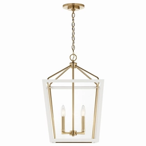 Delvin Four Light Foyer Pendant Champagne Bronze Ceiling Lights Lighting outlet store