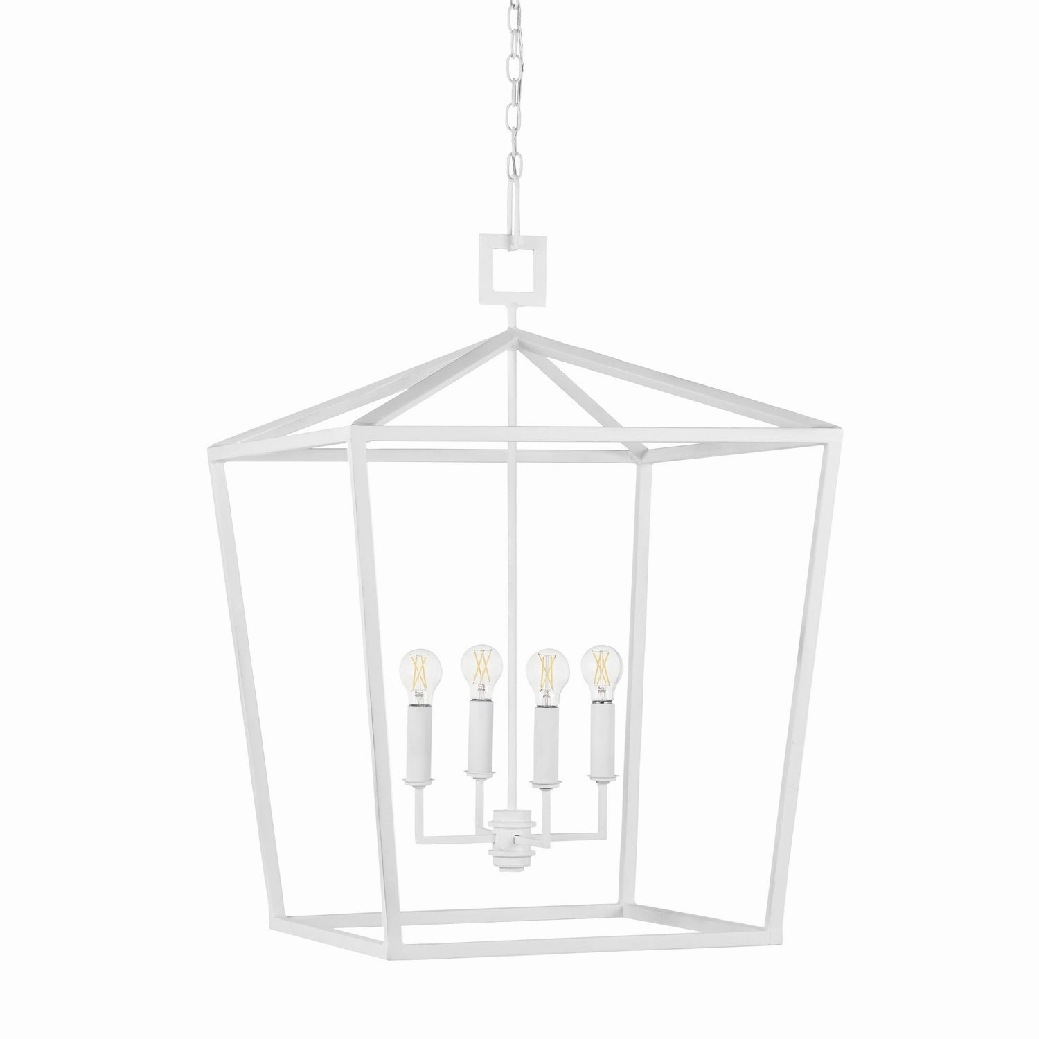 Denison Collection Five Light Chandelier Gesso White Cheap Ceiling Lights available