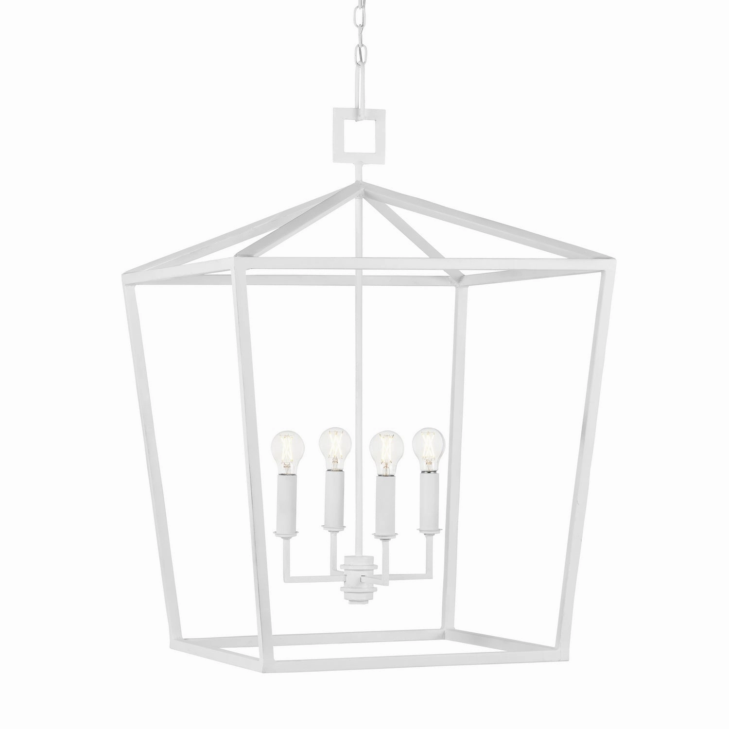 Denison Collection Five Light Chandelier Gesso White Cheap Ceiling Lights available
