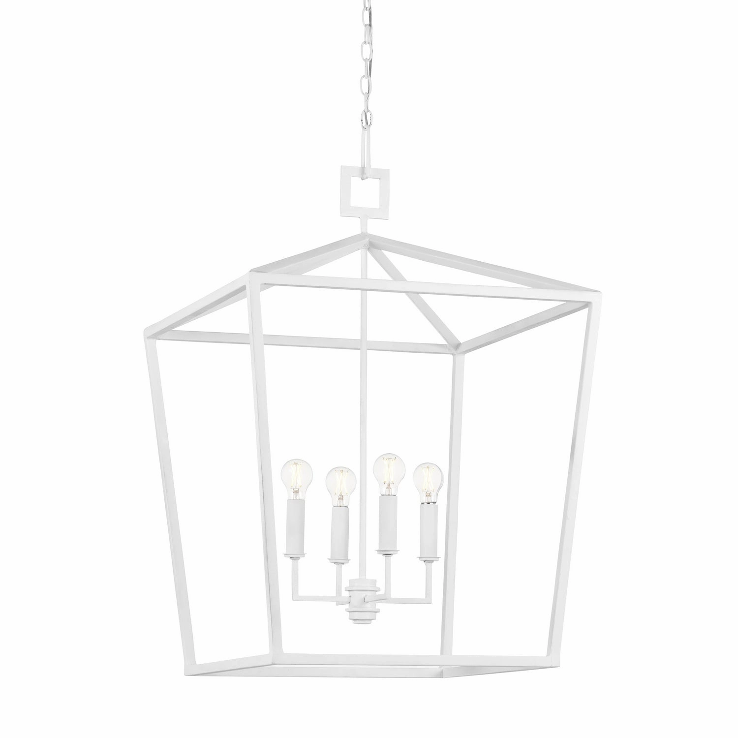 Denison Collection Five Light Chandelier Gesso White Cheap Ceiling Lights available