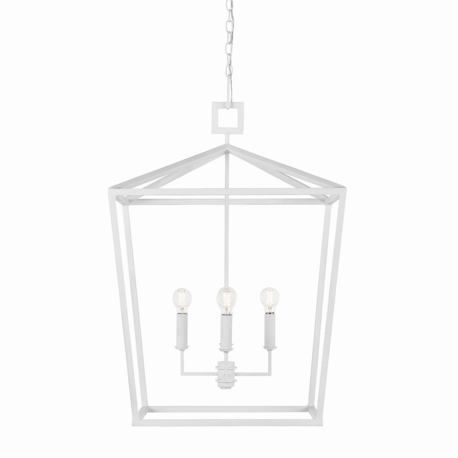 Denison Collection Five Light Chandelier Gesso White Ceiling Lights Lighting cheap deals