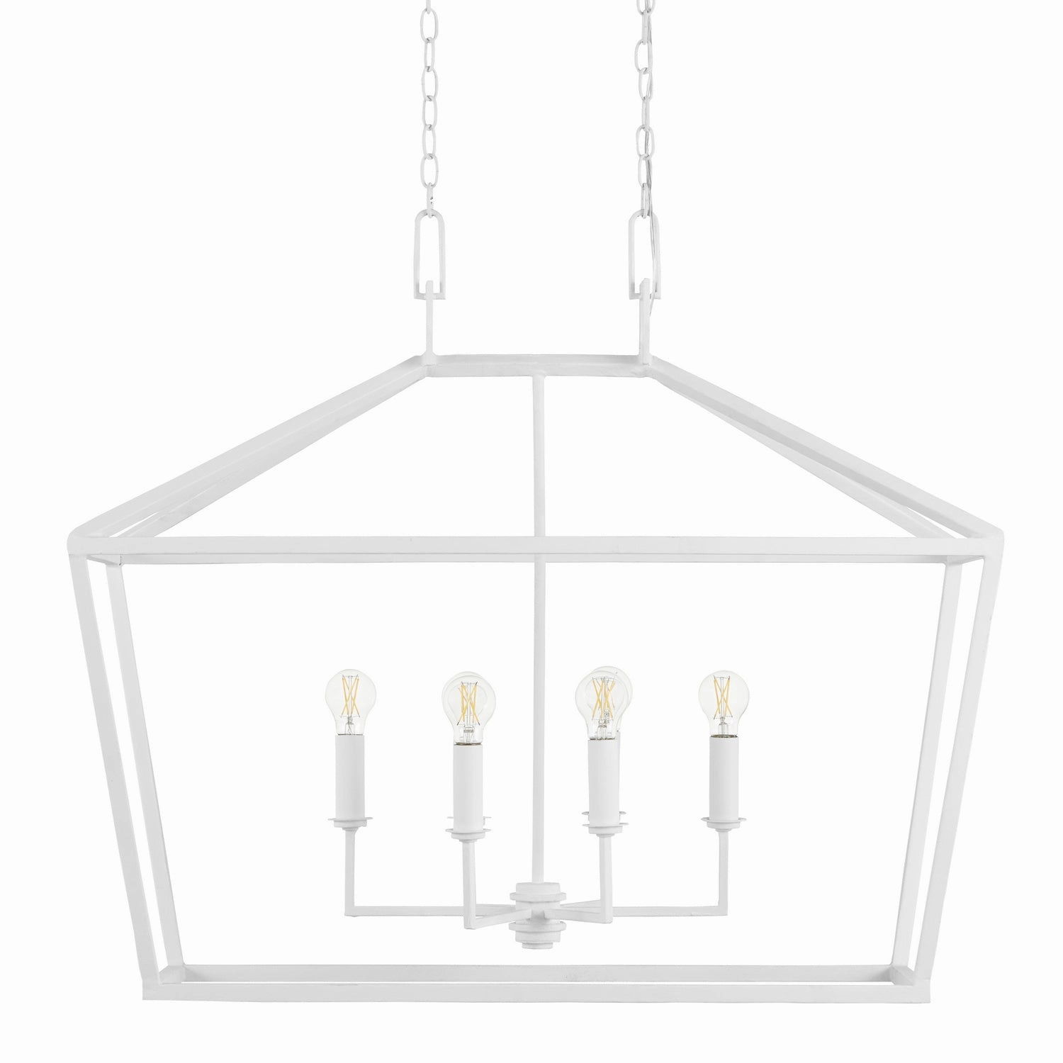 Denison Collection Six Light Chandelier Gesso White Cheap Ceiling Lights available