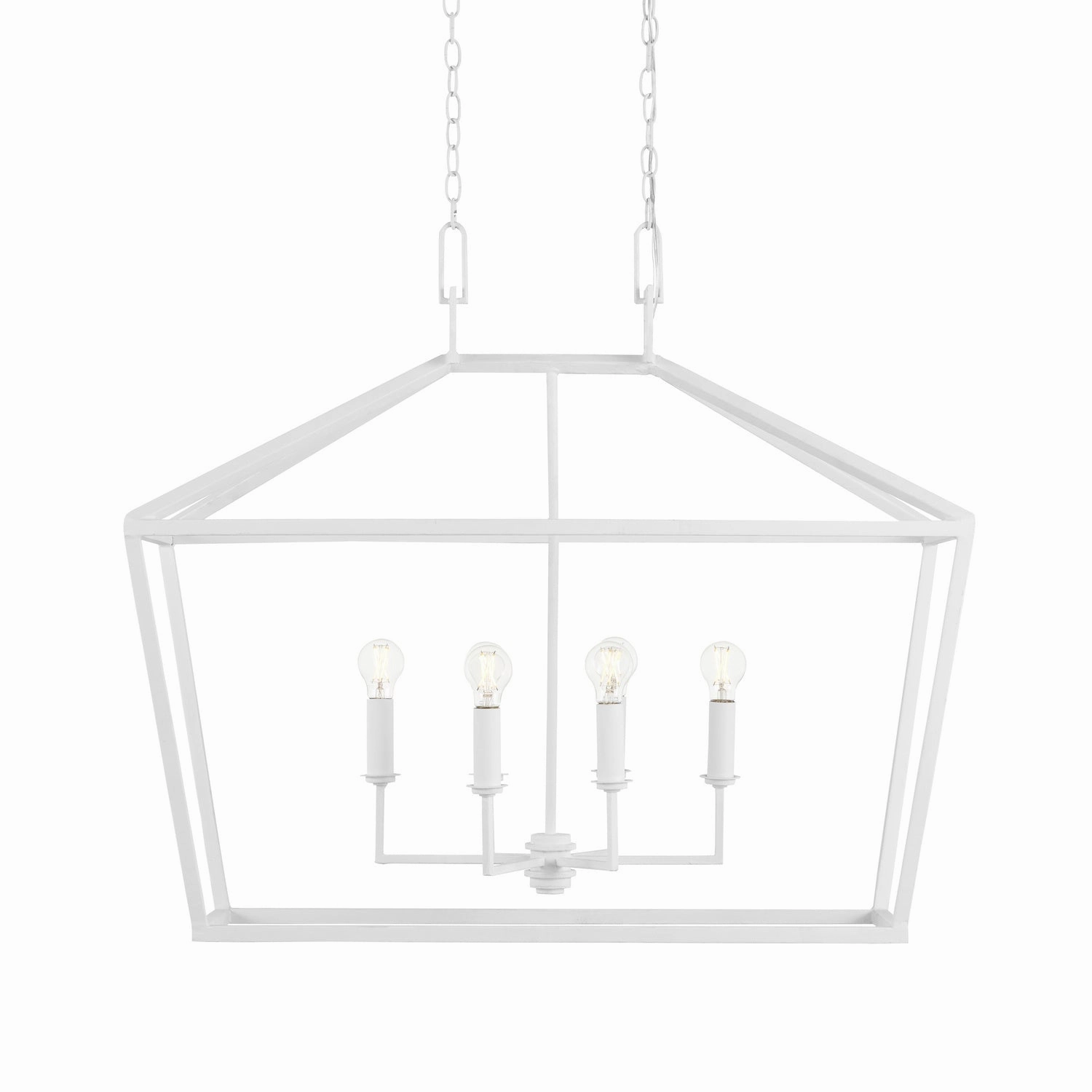 Denison Collection Six Light Chandelier Gesso White Ceiling Lights Lighting cheap deals