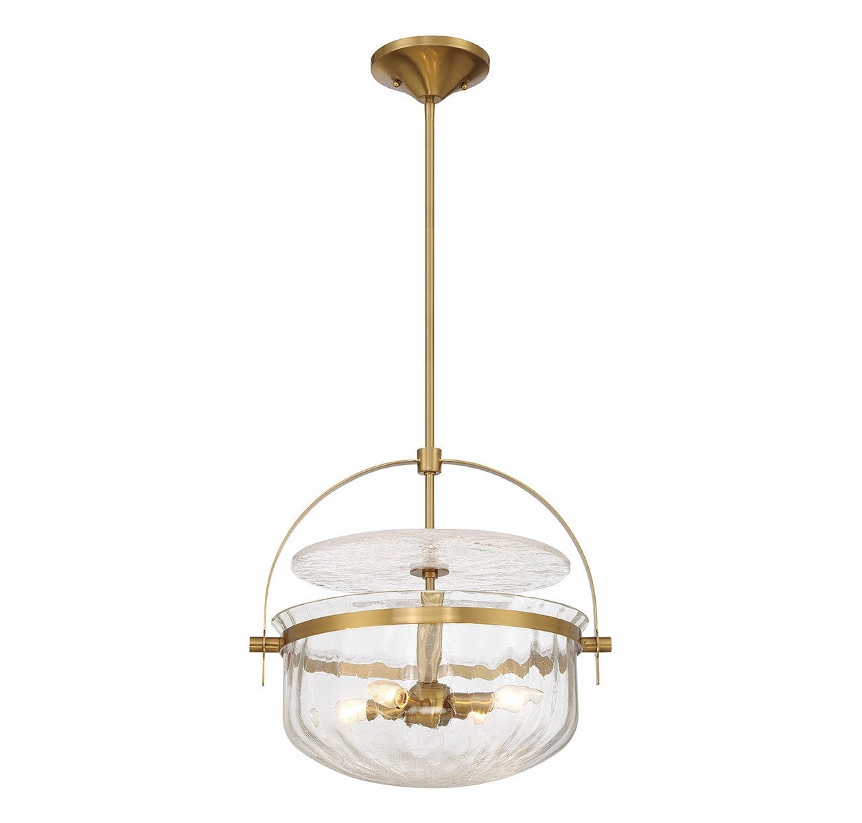 Denmar Four Light Convertible Semi-Flush/Pendant Warm Brass Energy-saving Ceiling Lights store