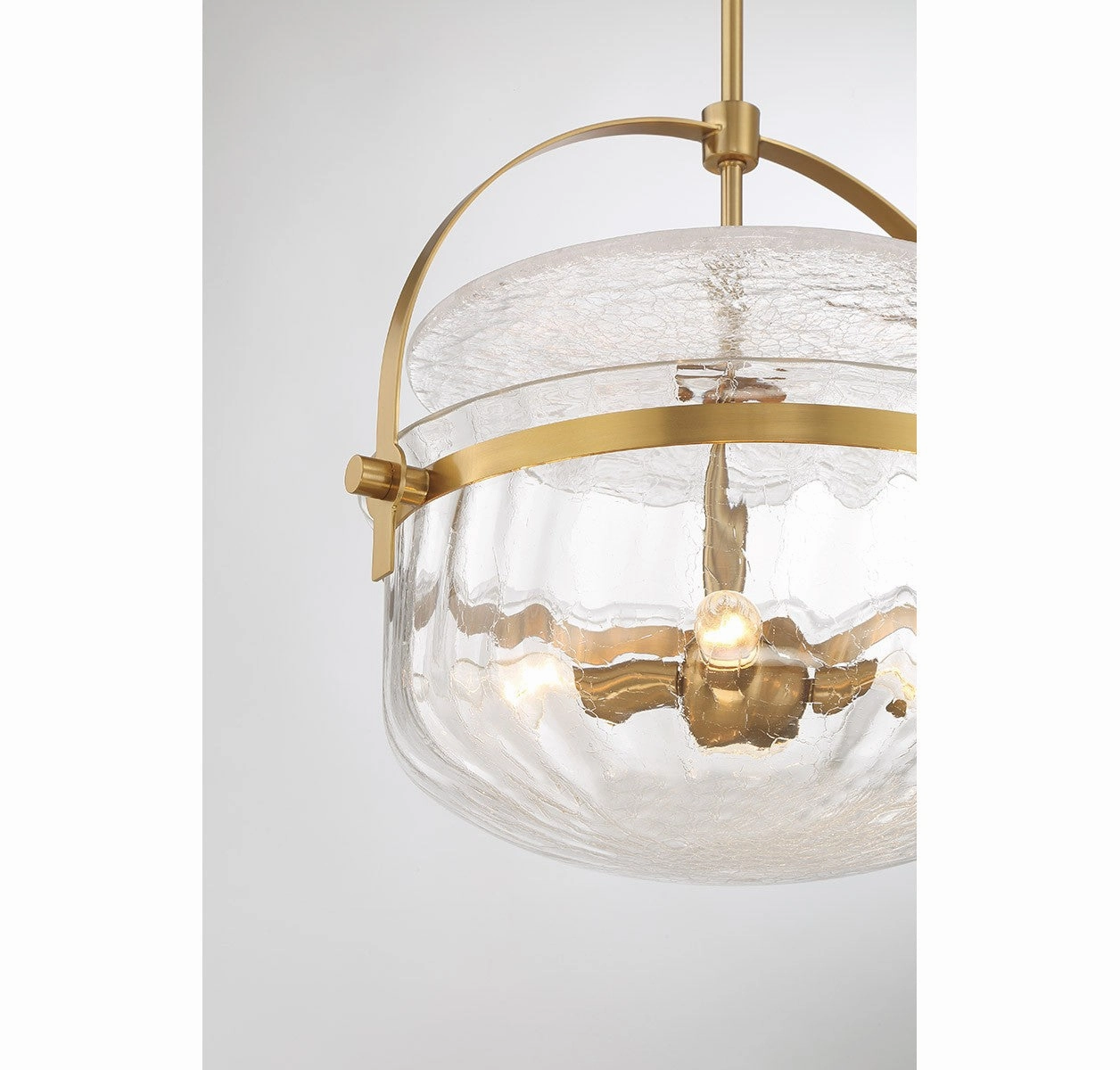 Denmar Four Light Convertible Semi-Flush/Pendant Warm Brass Energy-saving Ceiling Lights store