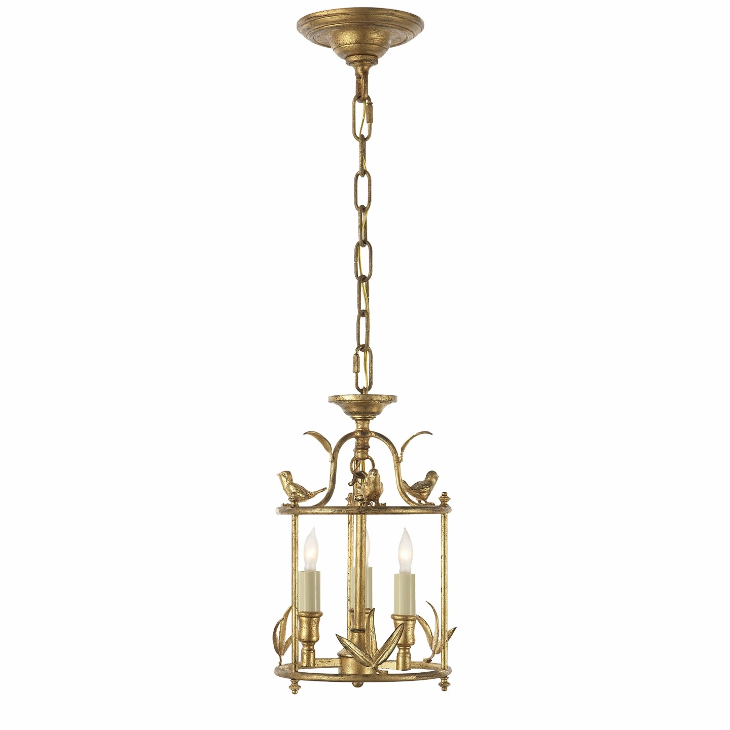 Diego Three Light Lantern Gilded Iron Ceiling Lights Lighting free shipping