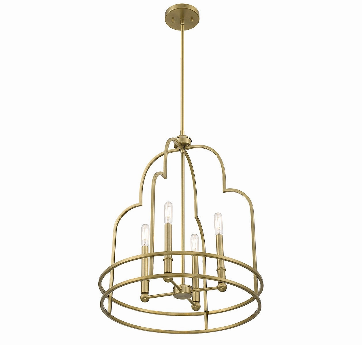 Diplomat Four Light Pendant Warm Brass Cheap Ceiling Lights available