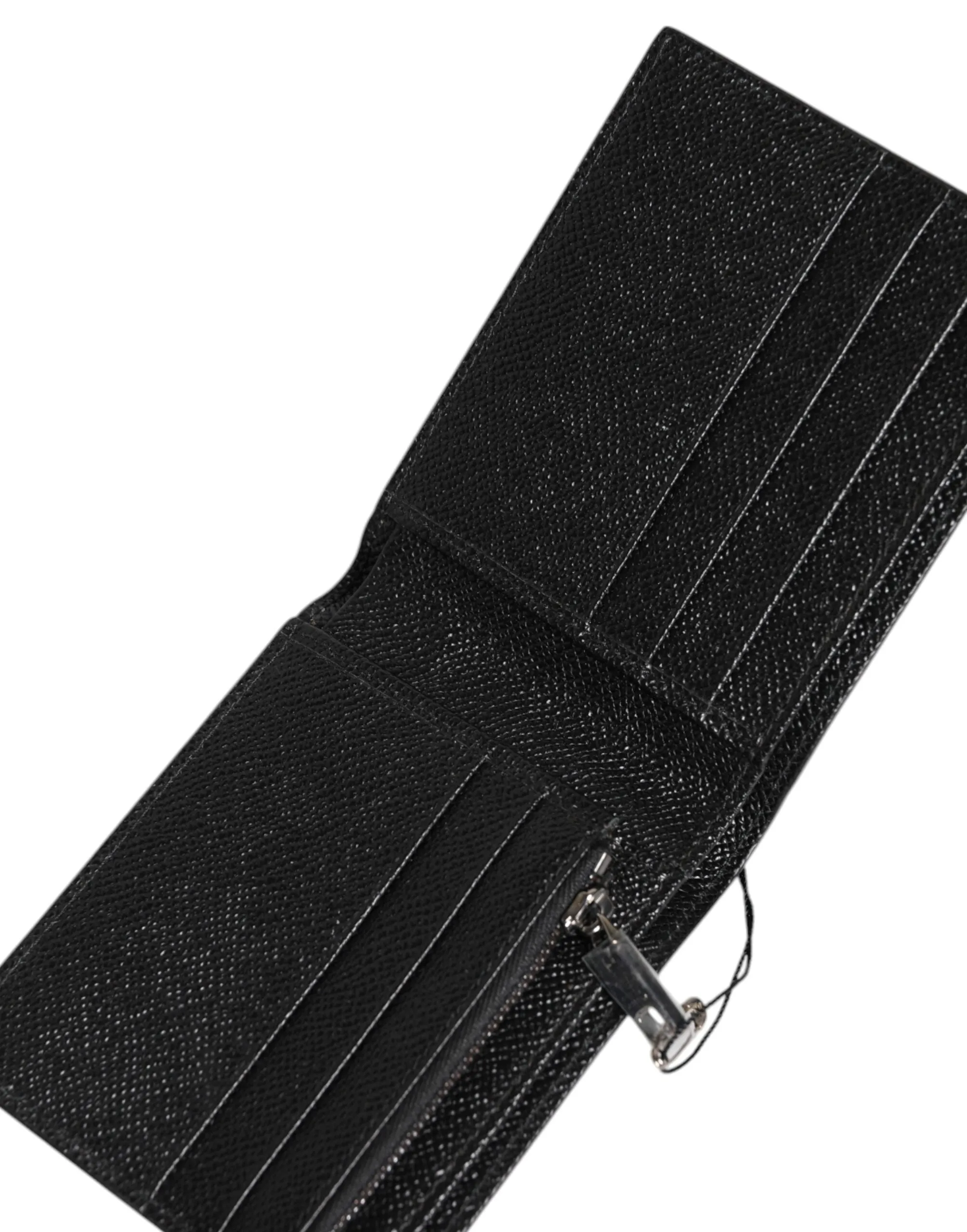 Dolce & Gabbana  Leather DG Plaque Bifold Card Holder Men's Wallet