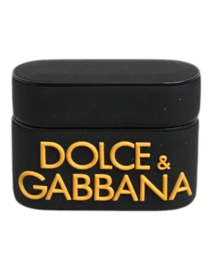 Dolce & Gabbana yellow Silicone Embossed Logo Airpods Men's Case