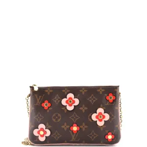 Double Zip Pochette Limited Edition Blooming Flowers Monogram Canvas