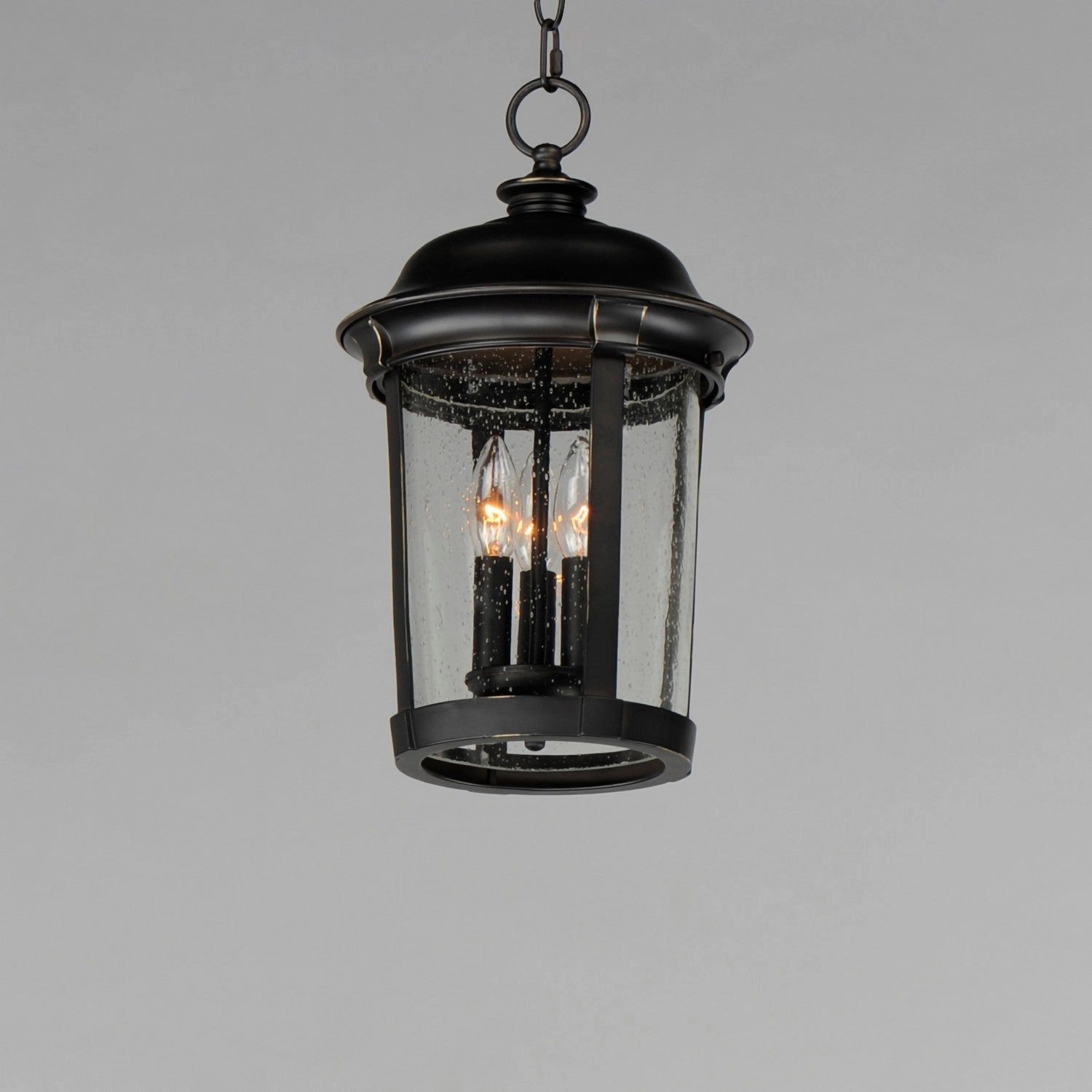 Dover DC Three Light Outdoor Hanging Lantern Bronze Modern Outdoor Hanging Lights