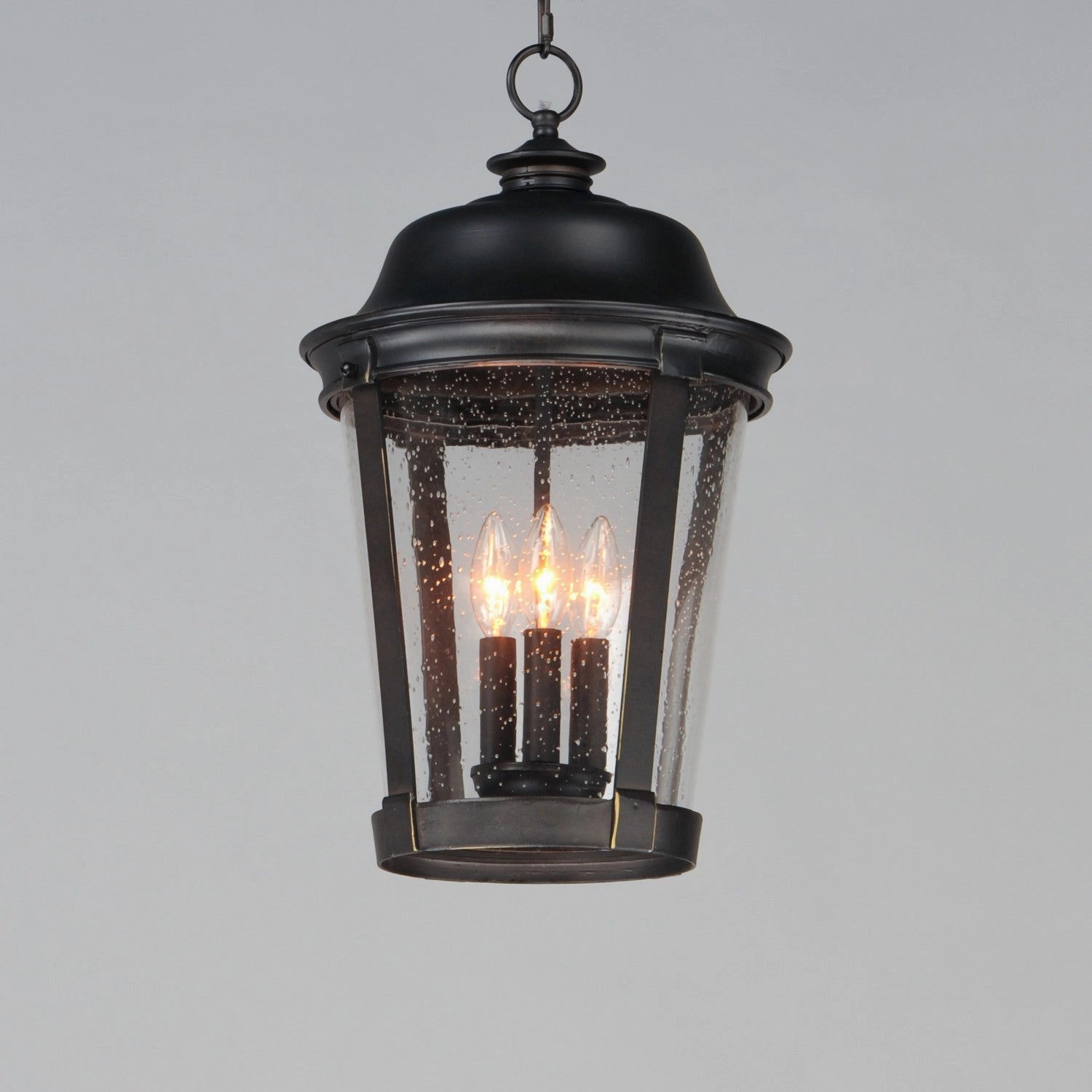Dover DC Three Light Outdoor Hanging Lantern Bronze Modern Outdoor Hanging Lights