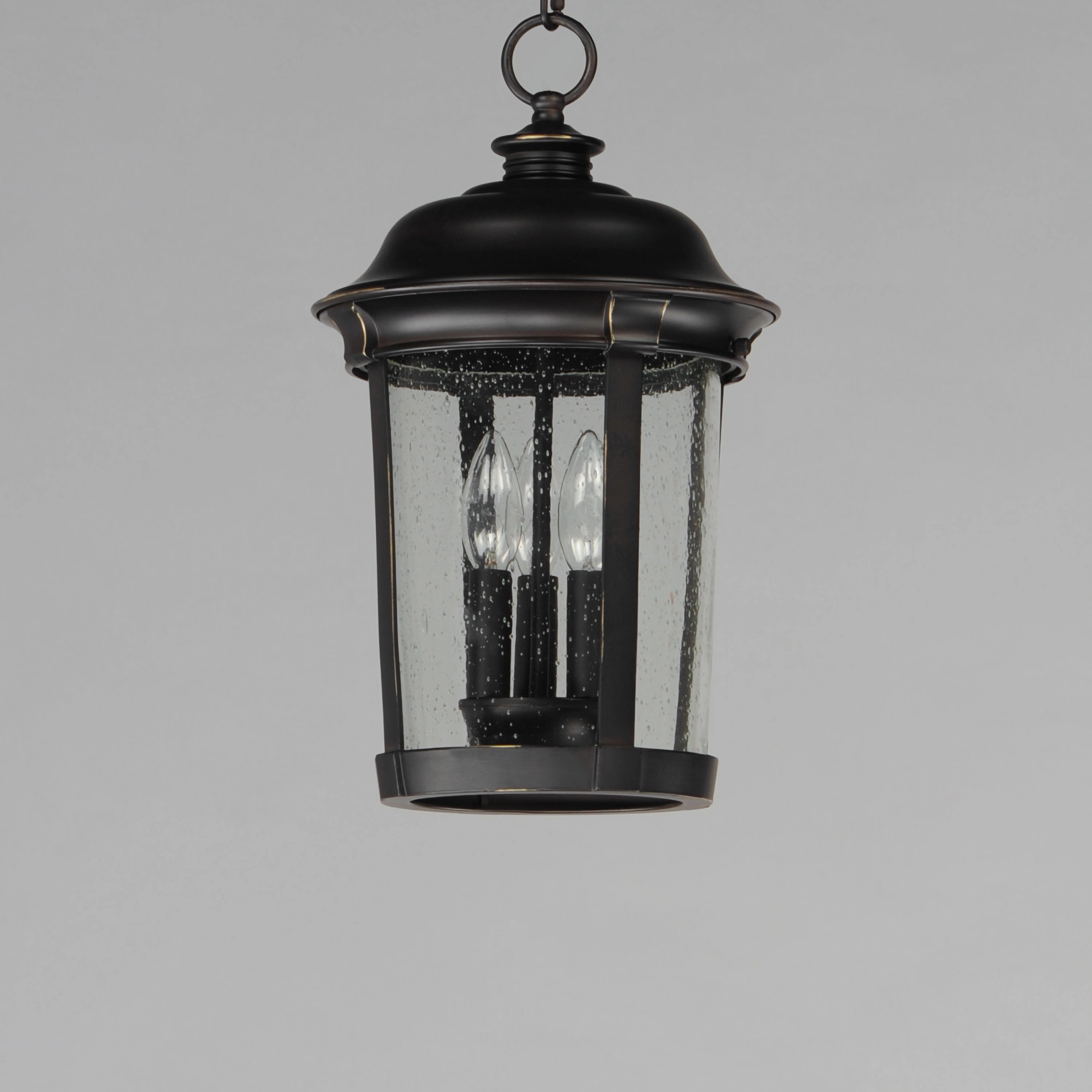 Dover DC Three Light Outdoor Hanging Lantern Bronze Modern Outdoor Hanging Lights