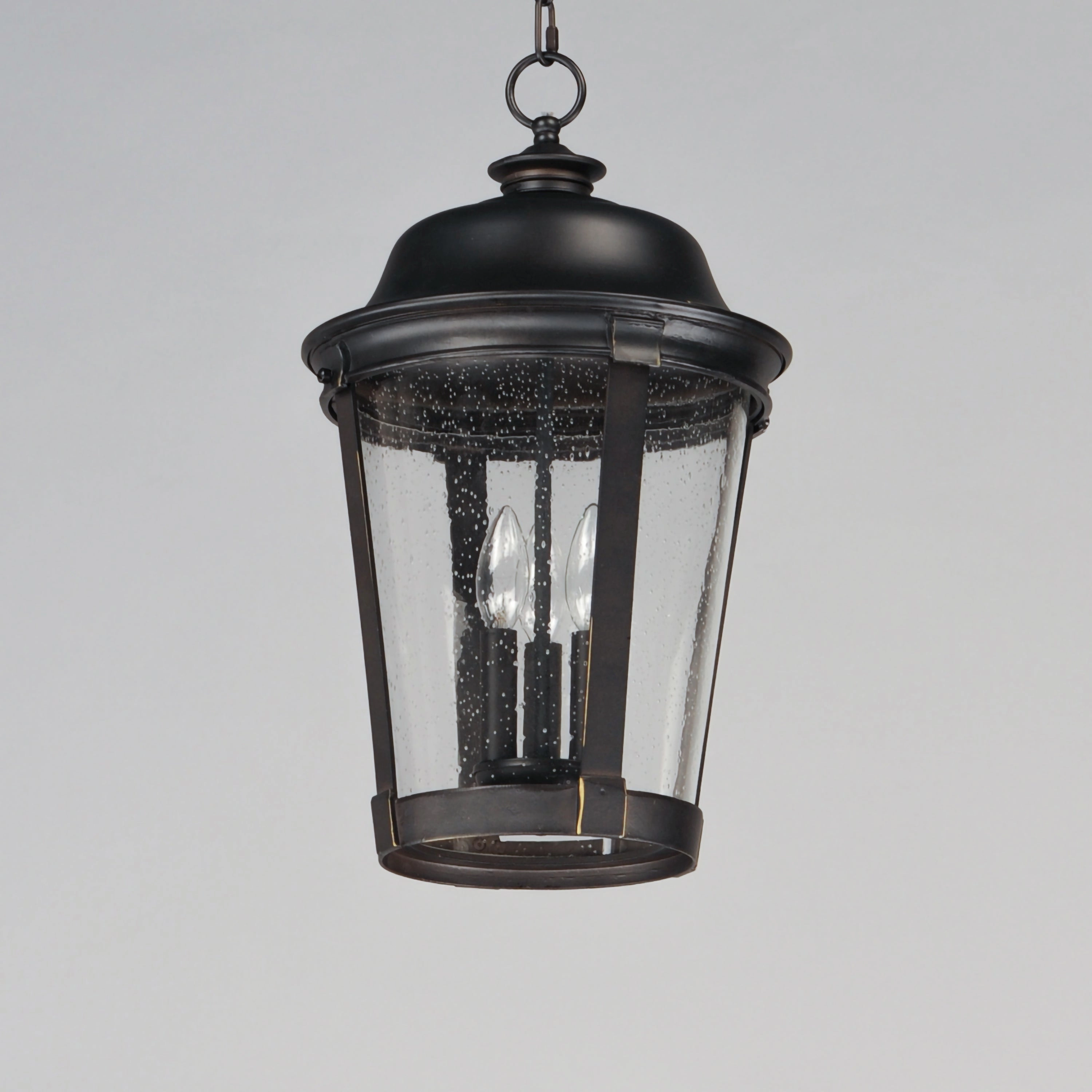 Dover DC Three Light Outdoor Hanging Lantern Bronze Modern Outdoor Hanging Lights