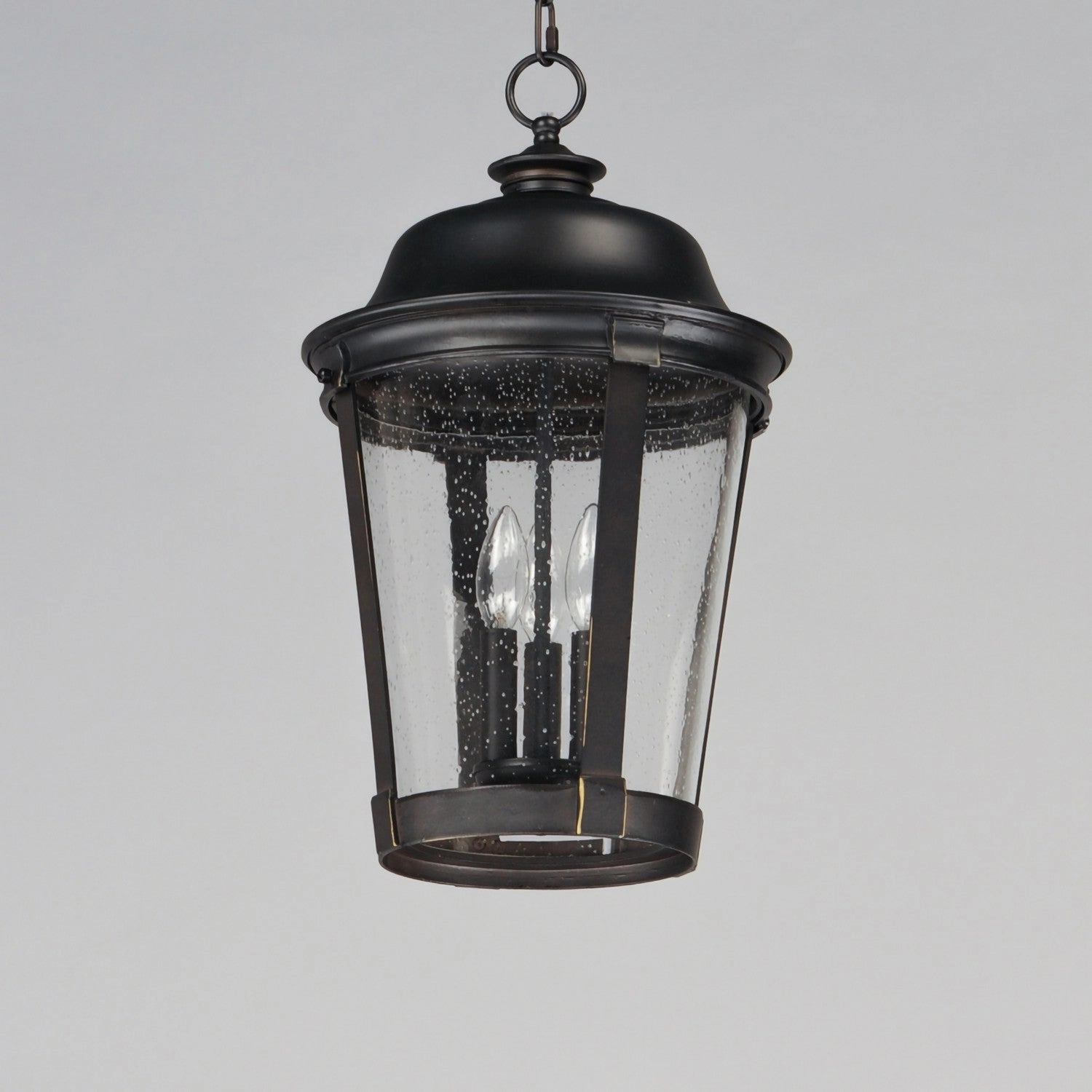 Dover DC Three Light Outdoor Hanging Lantern Bronze Modern Outdoor Hanging Lights