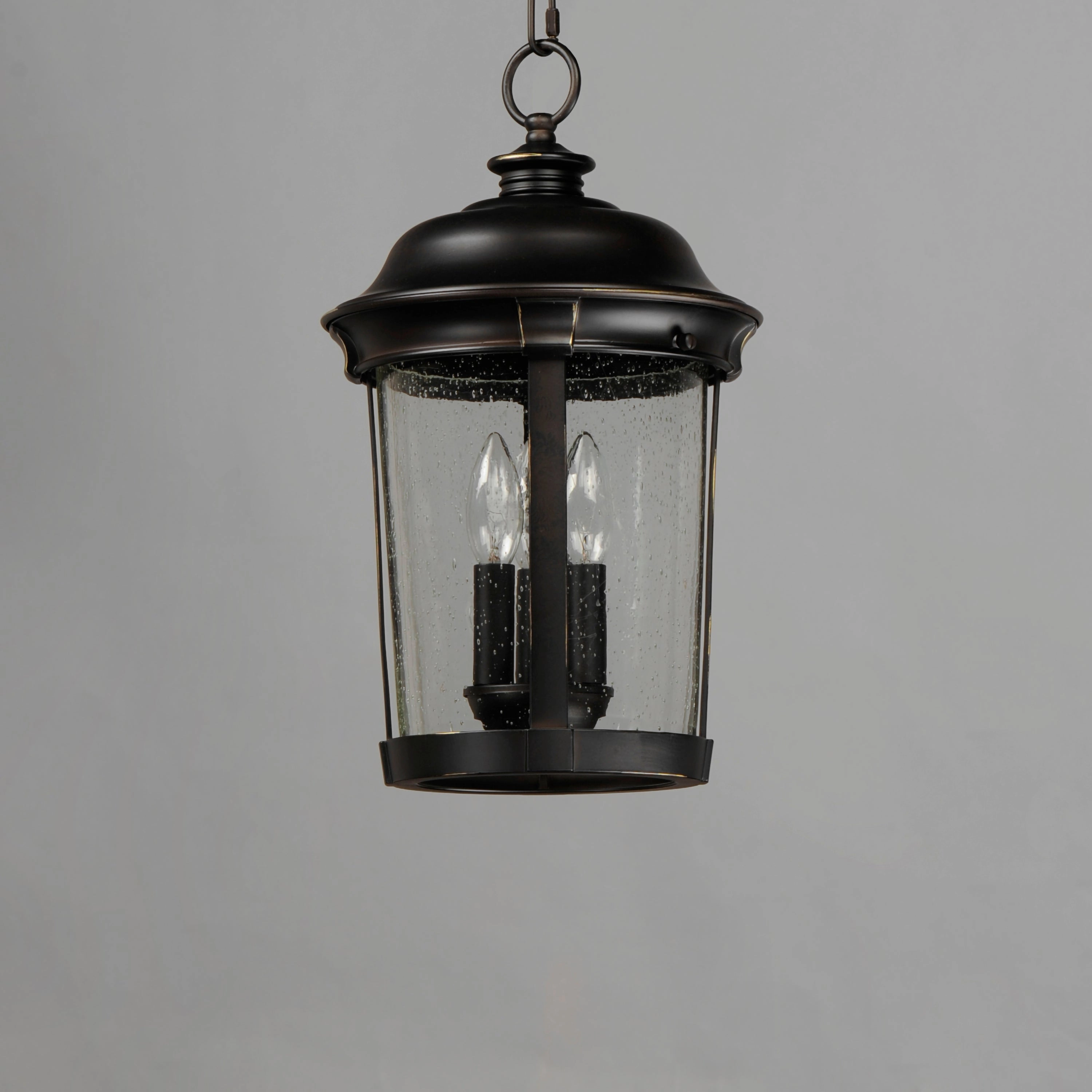 Dover DC Three Light Outdoor Hanging Lantern Bronze Modern Outdoor Hanging Lights
