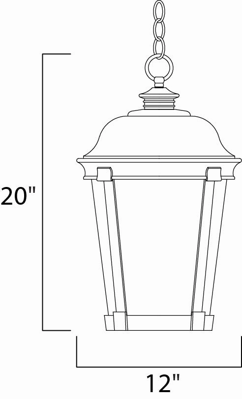 Dover DC Three Light Outdoor Hanging Lantern Bronze Modern Outdoor Hanging Lights