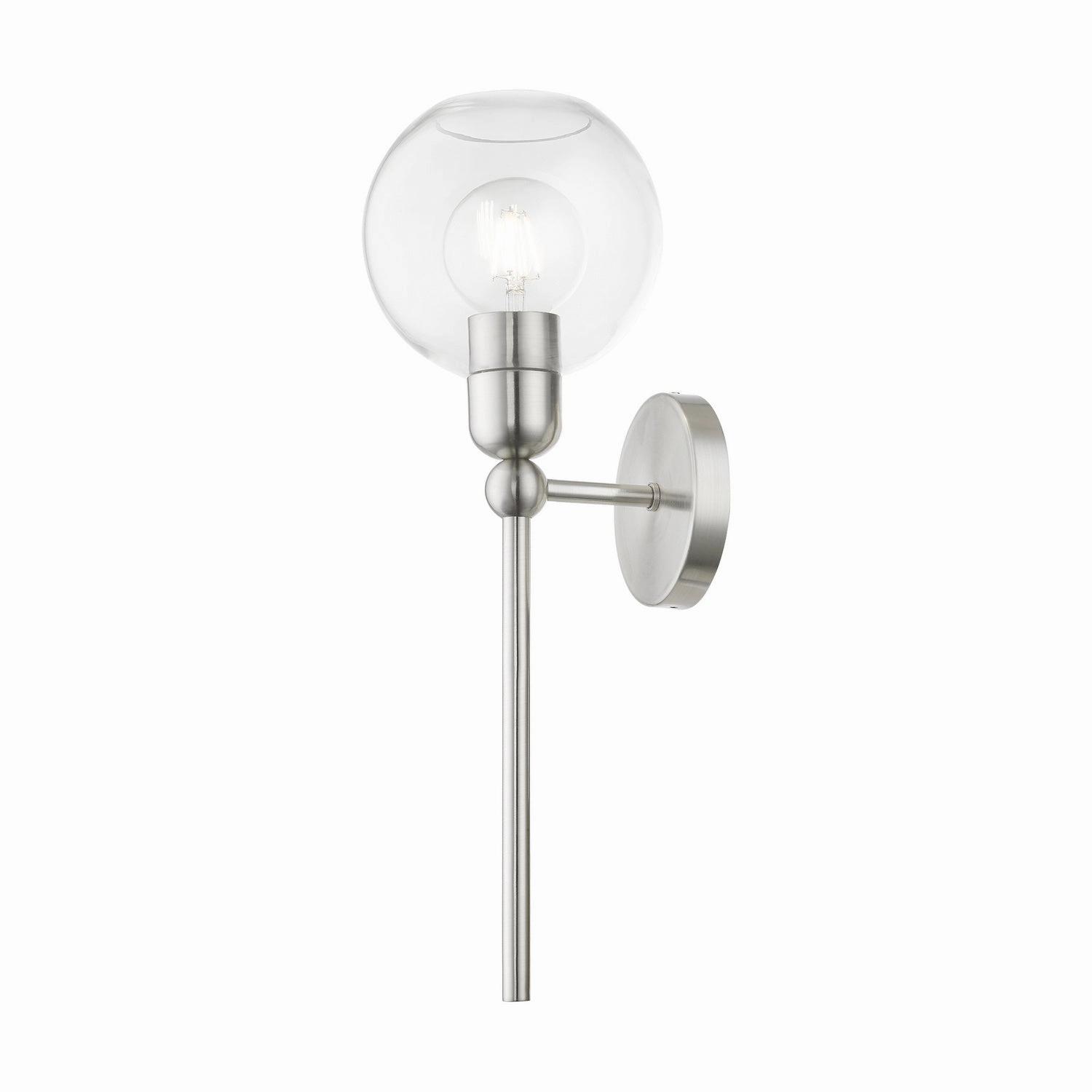 Downtown One Light Wall Sconce Brushed Nickel Designer Wall Lights store deal