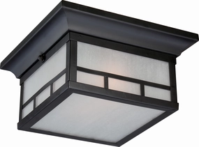 Drexel Two Light Flush Mount Stone Black Outdoor Ceiling Mount Lighting hot sale