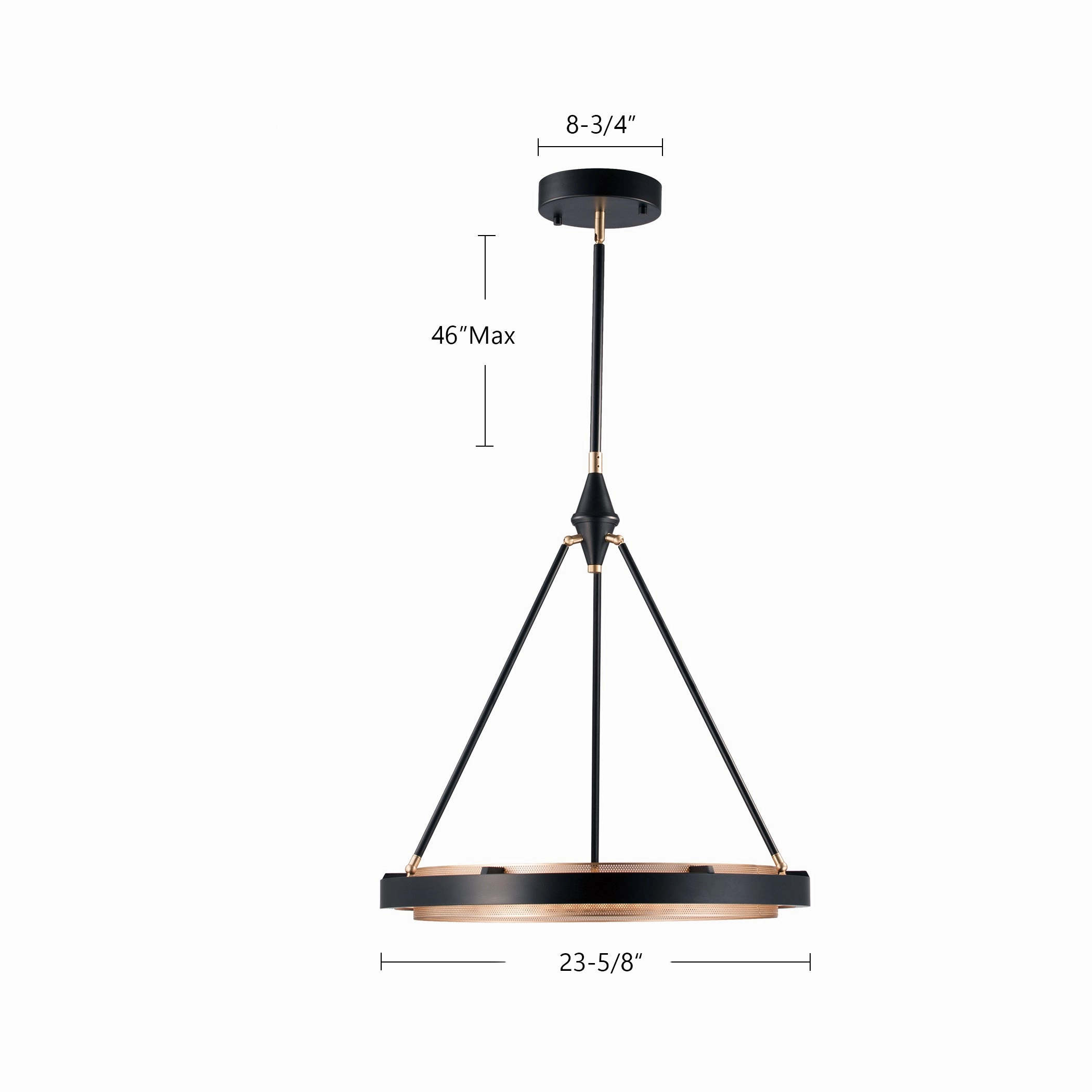 Duo LED Pendant Classic Black/Gold Shimmer Designer Ceiling Lights for less