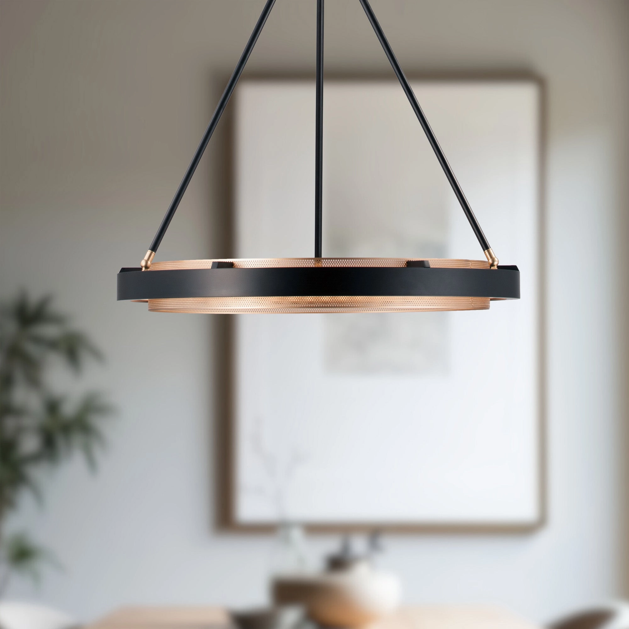 Duo LED Pendant Classic Black/Gold Shimmer Designer Ceiling Lights for less