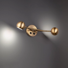 Duplex LED Bed Task Light Aged Brass Wall Lights for decor discount